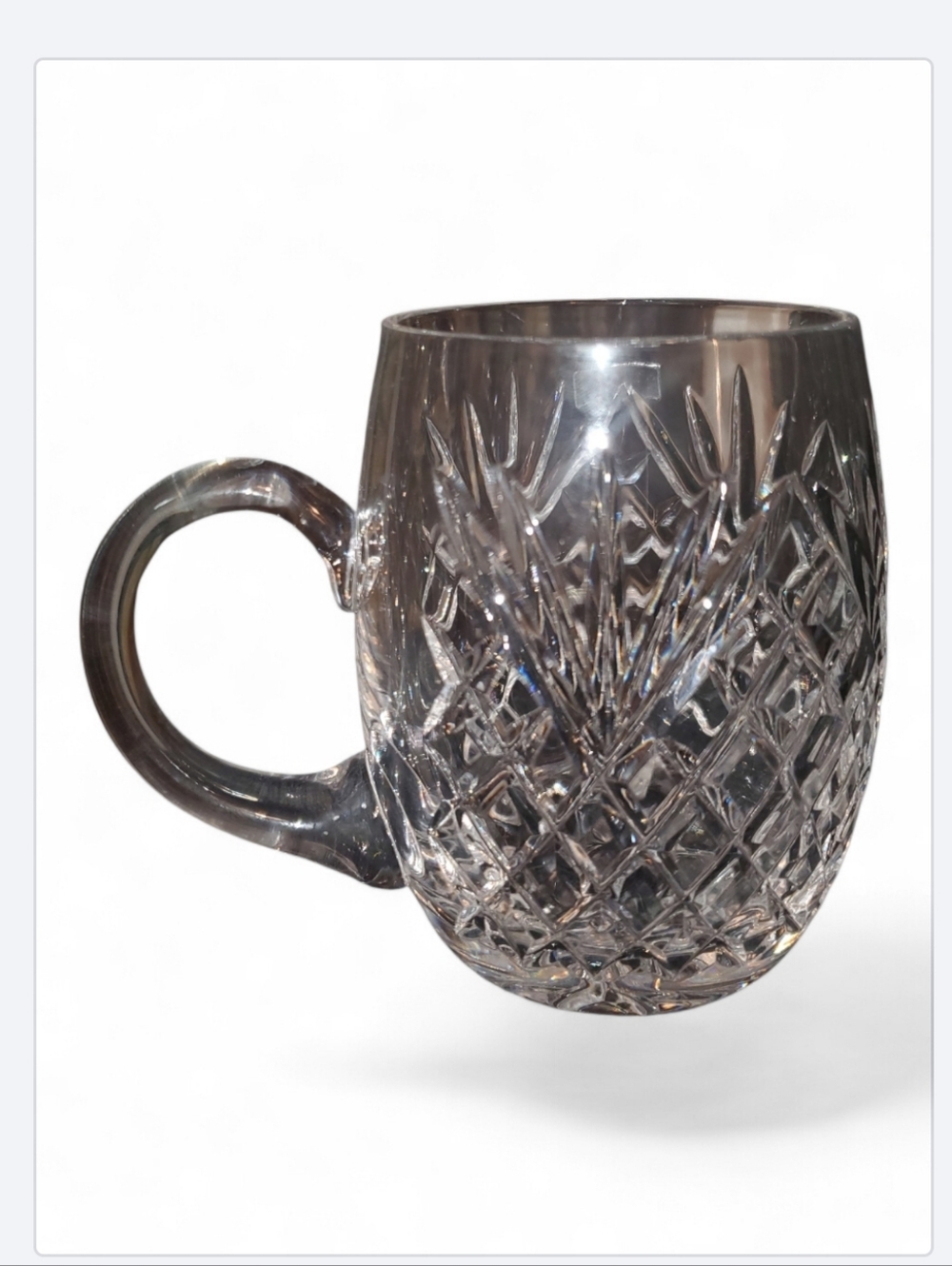 Galway IRISH crystal Crystal Cut Glass Pitcher Mug - Clear New
